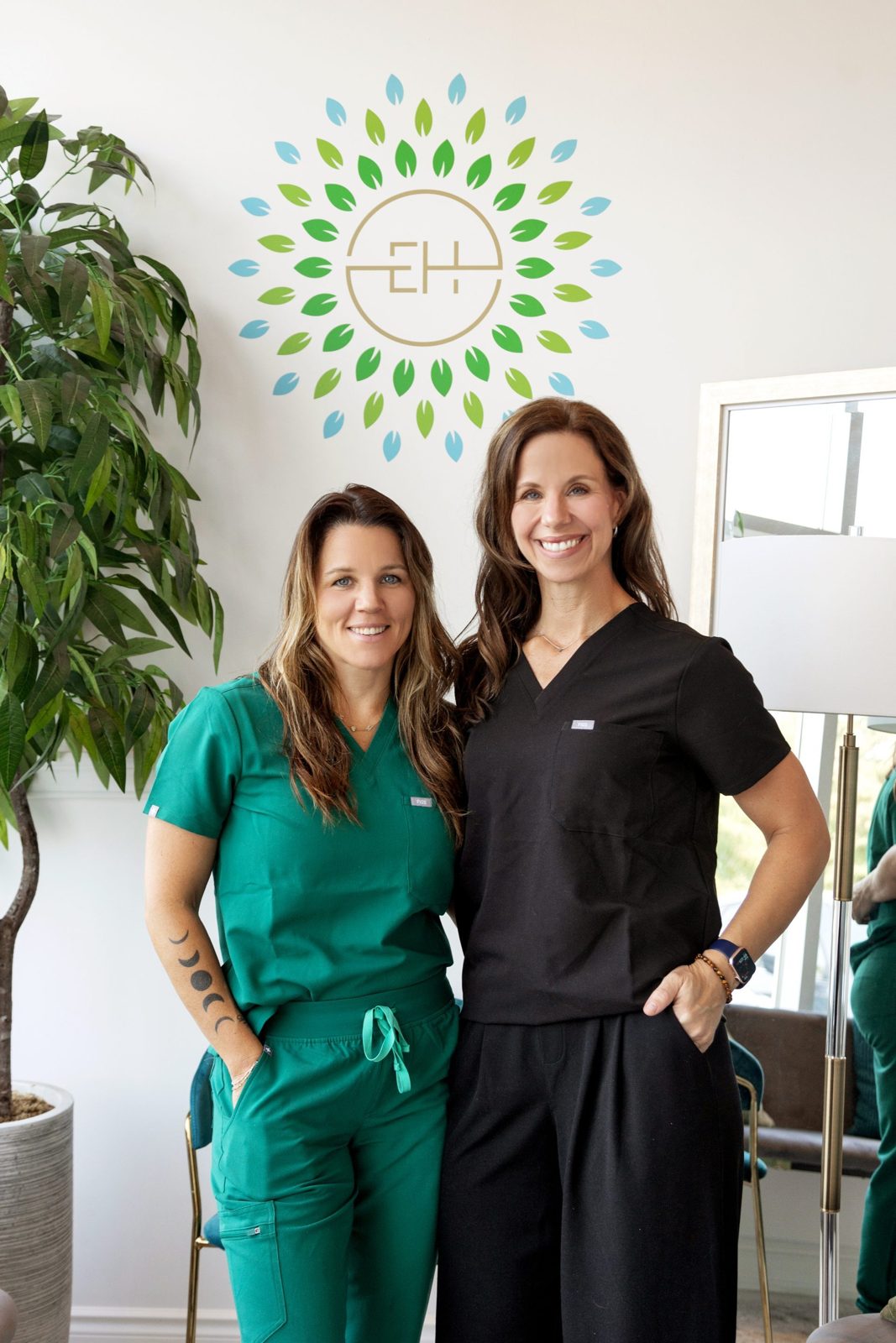 Crystal Tait, RMT and Dr. Becky Lancione, DC, founders of Essential Health Clinic in Vaughan